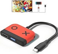 Resim Nintendo Switch OLED için Switch Dock, 3'ü 1 Arada Anahtarlı TV Adaptörü, 4K HDMI, USB 3.0 Bağlantı Noktası, Tip C 65W PD Şarj, Nintendo Anahtarı/Anahtarı OLED için Taşınabilir Yerleştirme İstasyonu 