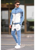 Resim Madmext İndigo Fermuarlı Erkek Eşofman Takımı 5697-indigo İndigo 