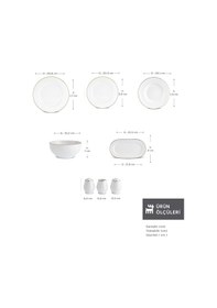 Resim Karaca Elegance Bone Massimo 53 Parça 12 Kişilik Yemek Takımı Gold 