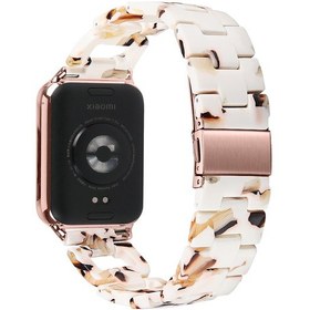 Resim Xiaomi Smart Band 8 Pro Akıllı Saat İçin D Şeklinde Kayış Reçine Bileklik Kordonlu Saat Değiştirme - Nougat 