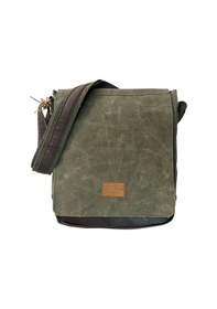 Resim Old Cotton Cargo Kaliteli Su Geçirmez Kanvas Postacı Çantası Western Bag 25 Cm X 30 Cm Haki - Kahverengi 