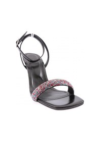 Resim Dgn 5161-23y Kadin Silver Taşli Bilekten Bağli Topuklu Ayakkabi 5161-2271-R203 Siyah - Metalik 