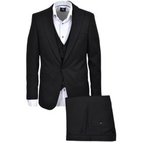 Resim Erkek Siyah Silim Fit Takım Elbise Bgl-st03493 001 