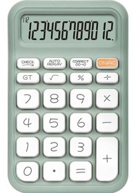 Resim Powermaster Pm-25410 Yeşil 12 Haneli Hesap Makinesi Beyaz - Siyah 