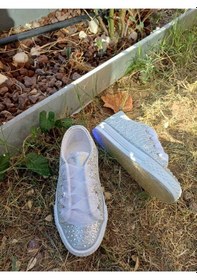 Resim Scarpe Magiche Kız Çocuğu Gümüş Renkli Bağcıklı Ayakkabı 31-35 Numara Arası Işıksızdır Gümüş 