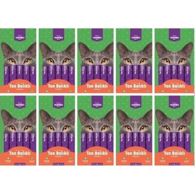 Resim Kiwi Pets Kycc-50352 Yammies Ton Balıklı - Somonlu Sıvı Kedi Ödül Maması 10 Paket 