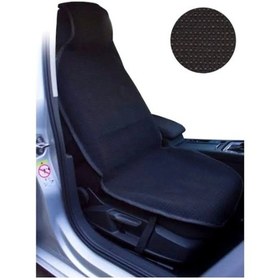 Resim Universal Oto Koltuk Kılıfı Terletmez Minder 3 Parça Siyah Renk 