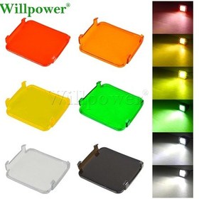 Resim 1 Adet Green-1pcs Araba 3 "led Çalışma Işığı Spot Plastik Lens Kapağı Offroad 4x4 Kamyon 3 İnç Led Işık Bölmeleri Sis F 