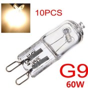 Resim Şeffaf 10 Adet G9 60w Halojen Ampuller Uzun Ömürlü Kapsül Lambalar Sıcak Beyaz Şeffaf Ampuller 