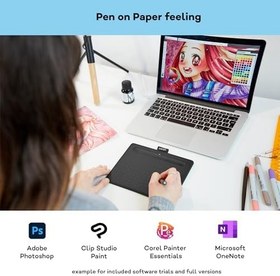 Resim Wacom Ctl-4100Wlk-N İntuos S Çizim Tableti, Siyah 