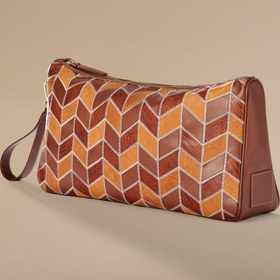 Resim Chevron Maxi Clutch Taba 
