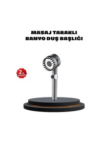 Resim Masaj Uçlu Yüksek Basınçlı Duş Başlığı Spa Etkili Beyaz 