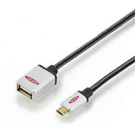 Resim Ednet Premium Micro Usb 2.0 Adaptör Kablosu, Usb A Dişi Micro Usb B Erkek, On-the-go (OTG), 180 Der 