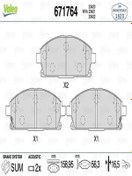 Resim Valeo 671764 Balata Fren On-(nissan: Xtrail 00-07/patfinder 97-04 ) 410600w785 (WA488314) 