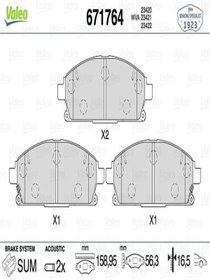 Resim Valeo 671764 Balata Fren On-(nissan: Xtrail 00-07/patfinder 97-04 ) 410600w785 (WA488314) 