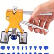Resim Paintless Dent Repair Kit - Araba Dent Kaldırma Aracı ile Tablar - Araç Araba için Küçük Dent Kaldırma ve Gövde Hasarı Onarımı. 