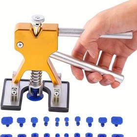Resim Paintless Dent Repair Kit - Araba Dent Kaldırma Aracı ile Tablar - Araç Araba için Küçük Dent Kaldırma ve Gövde Hasarı Onarımı. 