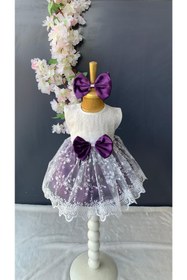 Resim Petite Ponpon Baby Kız Bebek Yenidoğan Mevlüt Elbisesi Bebek Hediyelik Mevlütlük Elbise 