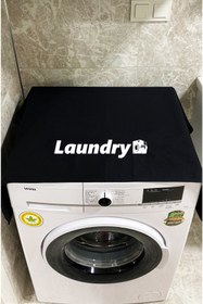 Resim enmalife Siyah Laundry Çamaşır Makina Örtüsü 