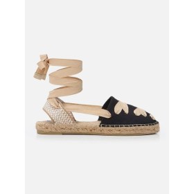 Resim Su Espadril Marya Siyah Kadın Espadril Sandalet 