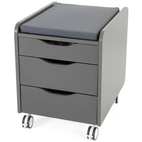 Resim Creo Mobili Çekmeceli Tekerlekli Sirius Keson, Oturulabilir Ofis Ve Ev Komodini, Antrasit 