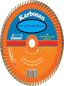 Resim KARBOSAN Turbo Kanallı Elmas Kesici 115 x 2.2 x 22.23 mm 