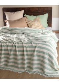 Resim Madame Coco Aviral Çift Kişilik Pamuklu Yatak Örtüsü - Mint Yeşili 8684427228807 Yeşil 