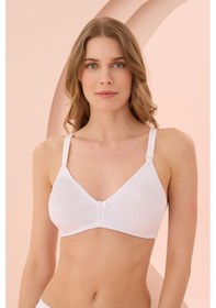 Resim Beyaz Dikişsiz Emzirme Sütyeni Beyaz 