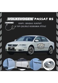 Resim Volksvogen Passat B5 Oto Araç Kapı Koruma Fitili 5 Metre Parlak Gri Renk 