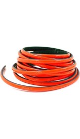 Resim 5 mm 3D Dekoratif Kırmızı Nikelaj Şerit Çıta Panjur Kalın Şerit 10 Metre 