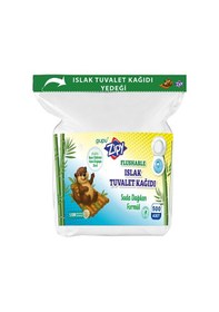 Resim 500 Adetli Yedek Islak Tuvalet Kağıdı Doypak Ambalaj Suda Dağılan Beyaz 
