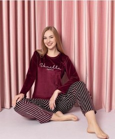 Resim Sude Kadın Kışlık Kadife Pijama Takımı K200/812 - 1 Adet 001 