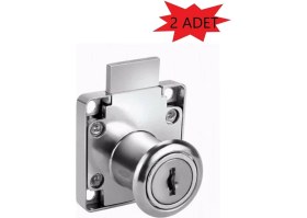 Resim 2 Adet Silver Kare Çekmece Dolap Kapak Posta Kutusu Kilit Kırma Anahtarlı - Mobilya Kilitleri - Tek 