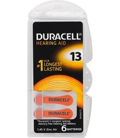 Resim Duracell 13 Numara Düğme Kulaklık Pili İşitme Cihazı İçin 6'lı Paket 