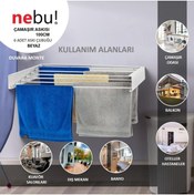 Resim nebu! benzersizi bulmanın, en kısa yolu. 100cm Large Beyaz Iç Ve Dış Mekan Duvara Monte Dekoratif Çamaşır Askısı 