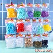 Resim 2 adet 100 Renkli Dikişsiz Plastik Düğme Aksesuarları için Setler, Giysi Aksesuarları Araçları, Snap Aracı, Snap Fastener, Macaron Renkli Yuvarlak Snap Düğmeler, DIY Giysi, Çantalar ve Klasörler için Anne Düğmeleri 