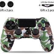 Resim Koruyucu Kauçuk Kapak Sony Playstation 4 Denetleyicisi İçin Silikon Kılıf Ps4 Camo Black 