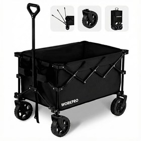 Resim WORKPRO WP285015 80Kg 4 Tekerli Katlanabilir Ağır Hizmet Taşıma Arabası 