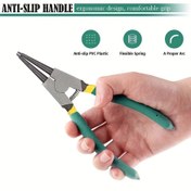 Resim 7-Inç Premium Snap Ring Pliers Set - Düz ve Bükülmüş Çene Pliers C-Clip ve İç/Dış Ring Çıkarıcı Fonksiyonlar ile - Tutma Halkası Çıkarma ve Kurulum Görevleri için İdeal 