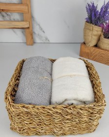 Resim Hasır Banyo ve Makyaj Organizer Sepeti Kare Düzenleyici 22 Cm Kahverengi - PNL-PH14 C1-1-100 