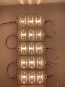Resim 12 Volt Dar Açılı 3'lü Modül Led Gün Işığı - 5 Adet 