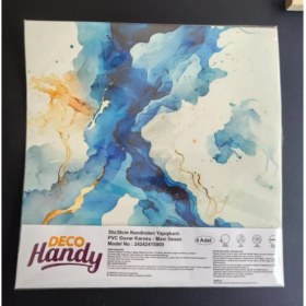 Resim BRC Desing Decohandy 30X30 cm Pvc Duvar Karosu 4'lü Paket - Mavi Desen 