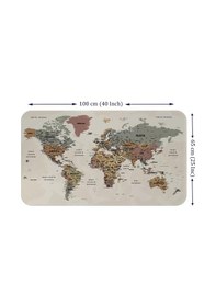 Resim Eğitici Ve Öğretici Dünya Ve Türkiye Haritası Çocuk Odası Duvar Sticker-60x105-3883 Renkli 