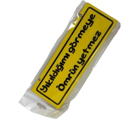 Resim Tky Cam Süsü Yazı ’yıkıldığımı Görmeye, Ömrün Yetmez’ Mdf Vantuzlu 