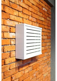 Resim Modem Saklama Kutusu Sürgülü Yana Açılır 35 X 40çizgili Beyaz 