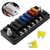 Resim Zh-979a1 Fb1903 1'i 1 Arada 6 Ayrım Yok Pozitif Negatif Sigorta Kutusu, Oto Araba Kamyon Tekne İçin 12 Sigortalı 