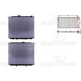 Resim Su Radyatoru Brazıng At 500x655x26 Mm Nıssan Terrano 2.7 Td 2.4 21450 