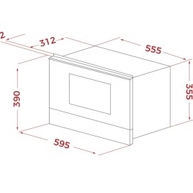 Resim Teka - ml 8220 Bıs L Fbk - Ankastre Mikrodalga Fırın + Izgara - Siyah Cam - 22 Lt - 112030018 