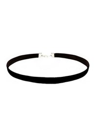 Resim Siyah Renk Kadife Kadın Choker Kolye Siyah 