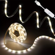 Resim 91.44 cm - 15.24 Metre LED Şerit Işık, 6500K Beyaz ve 3000K Sıcak Beyaz, USB Arayüzü, Güvenli ve Kullanışlı, Düğmeye Basarak Aç-Kap, Kolay Kurulum, Yatak Odası, Ayna, Mutfak, TV, Tavan Aydınlatması İçin 